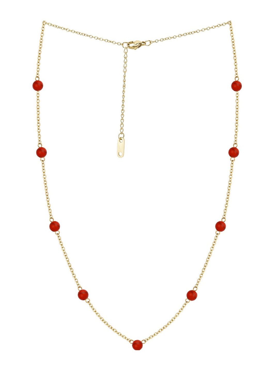 

Daniel Klein Artificial Beads Minimal Necklace, Rose gold