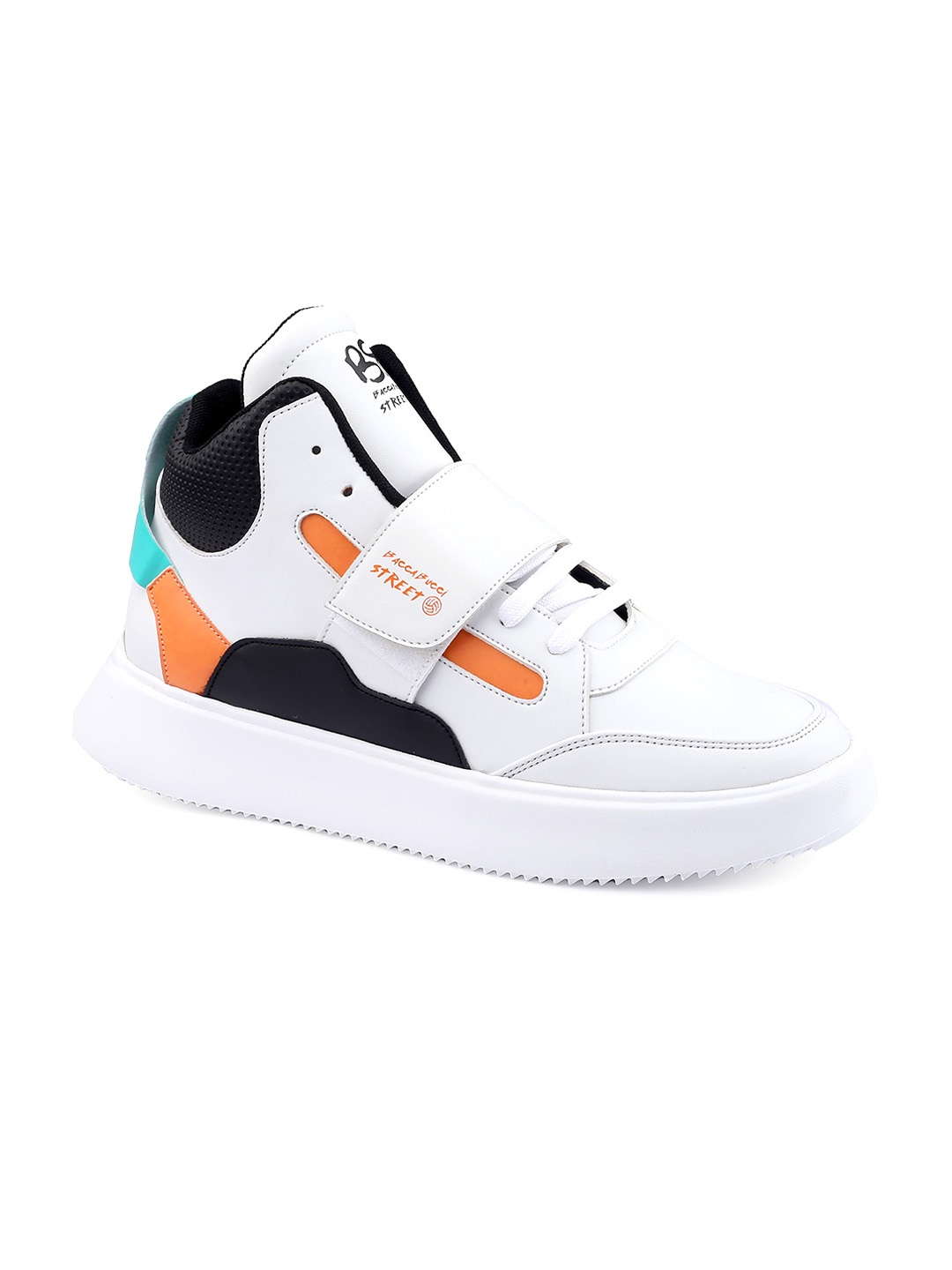 

bacca bucci Men Streetology Mid-Top Velcro Sneakers, White