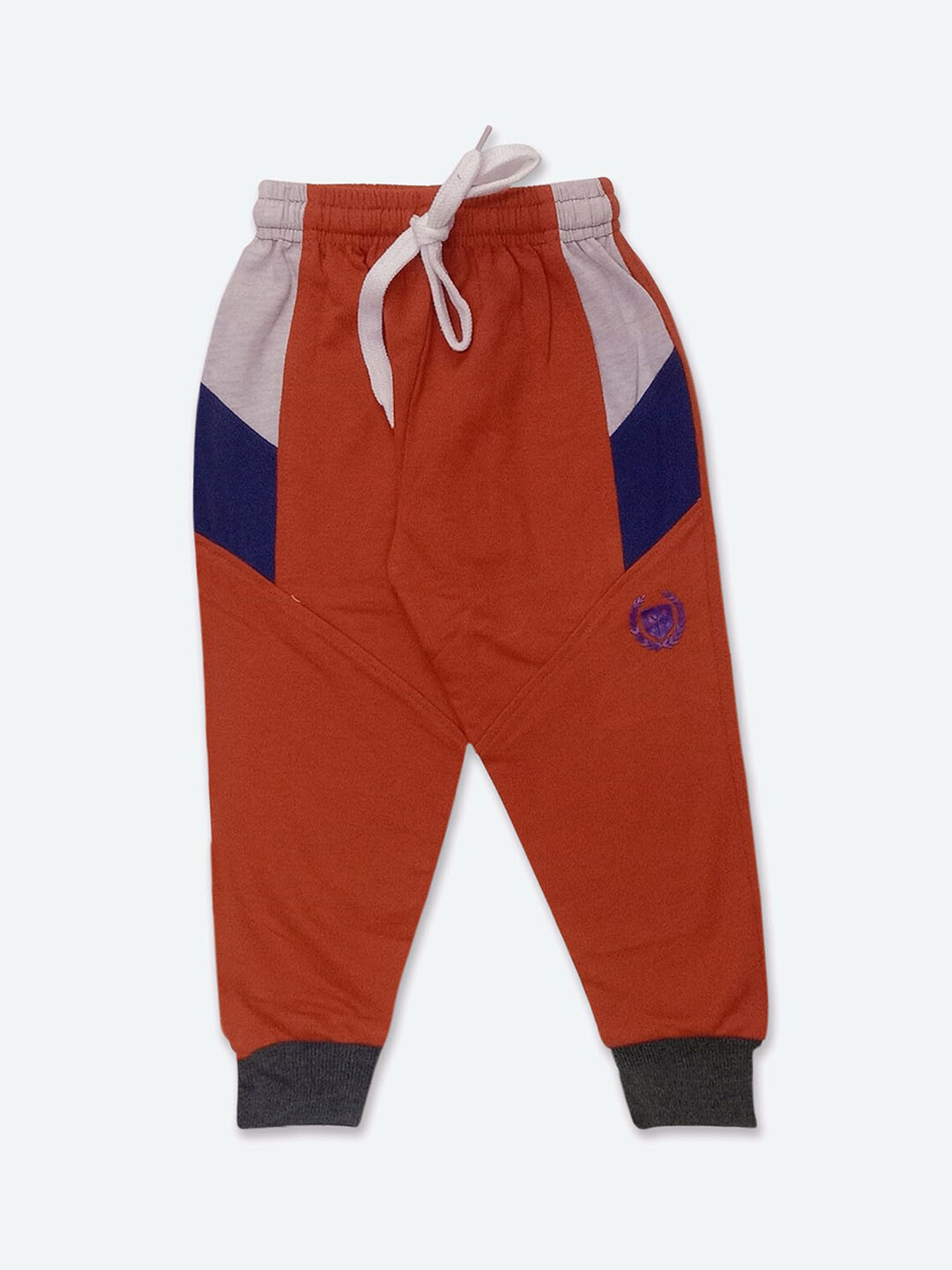 

GAME BEGINS Boys Colourblocked Regular Fit Plain Cotton Joggers, Rust