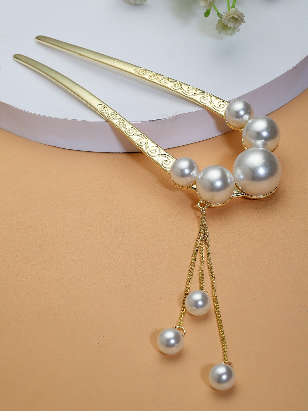 

PANASH Gold Plated Embellished Hairstick