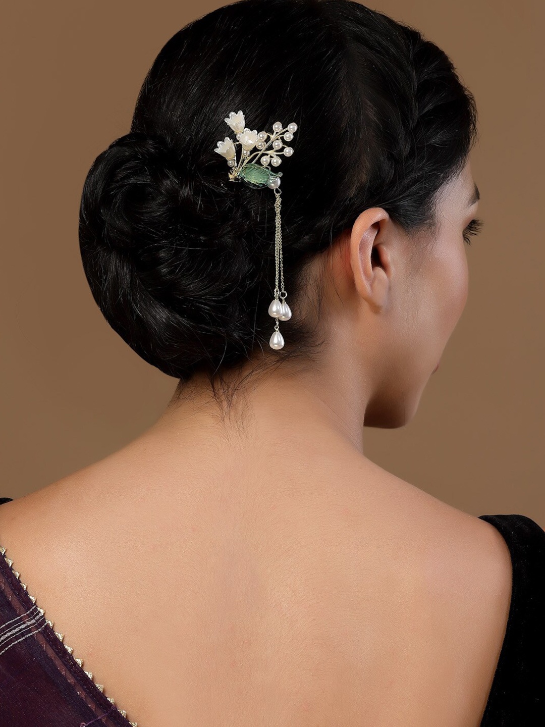 

VOGUE PANASH Gold Plated Embellished Hairstick