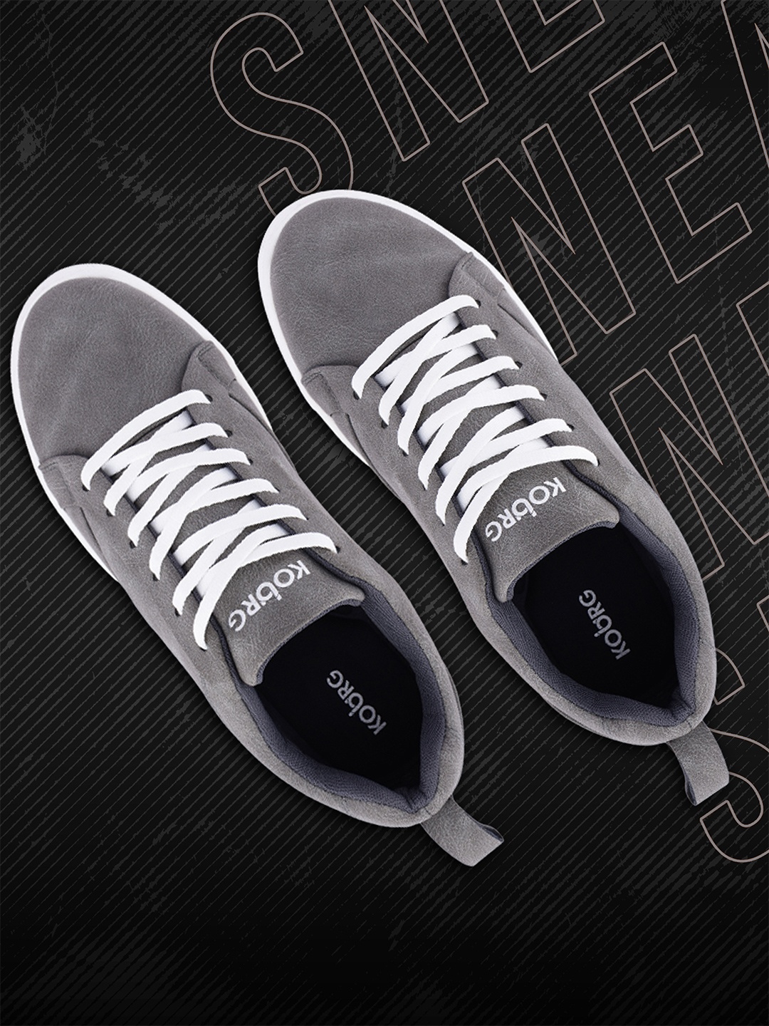 

Koburg Men Lightweight Superior Ankle Support Sneakers, Grey