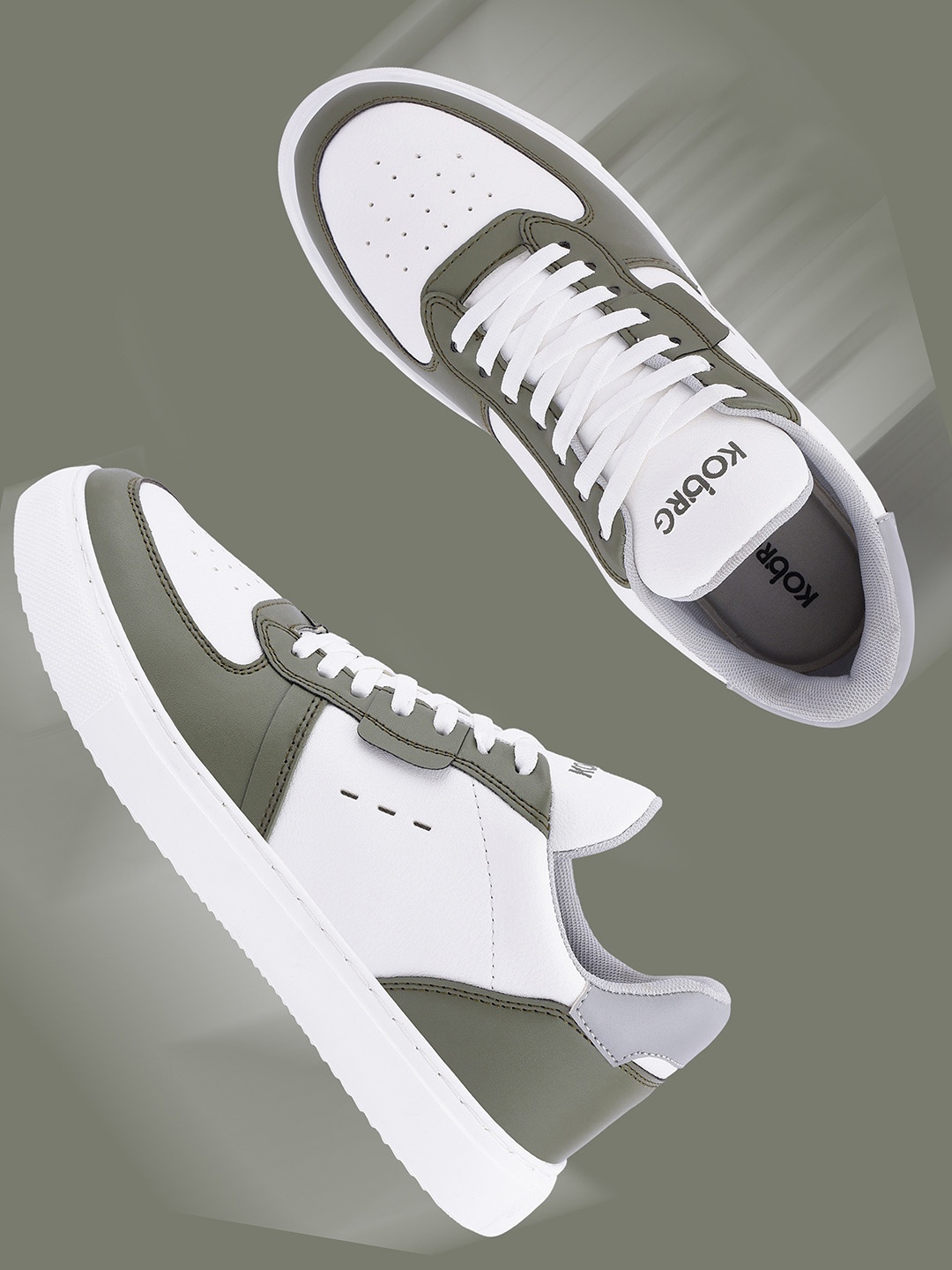 

Koburg Men Colourblocked Lightweight Comfort Insole Basics Sneakers, White