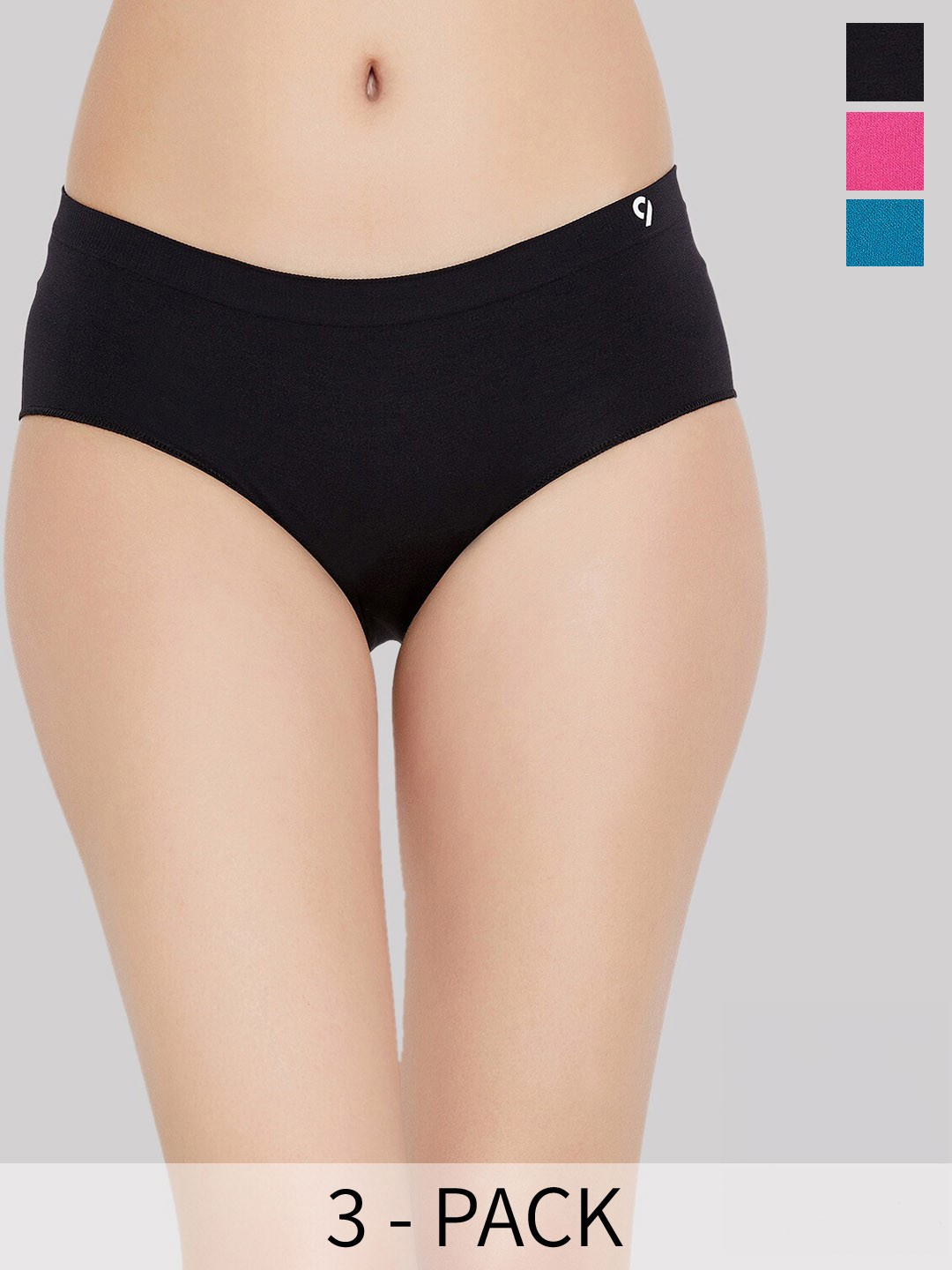 

C9 AIRWEAR Pack Of 3 Mid-Rise Seamless Rapid Dry Hipster Briefs, Black