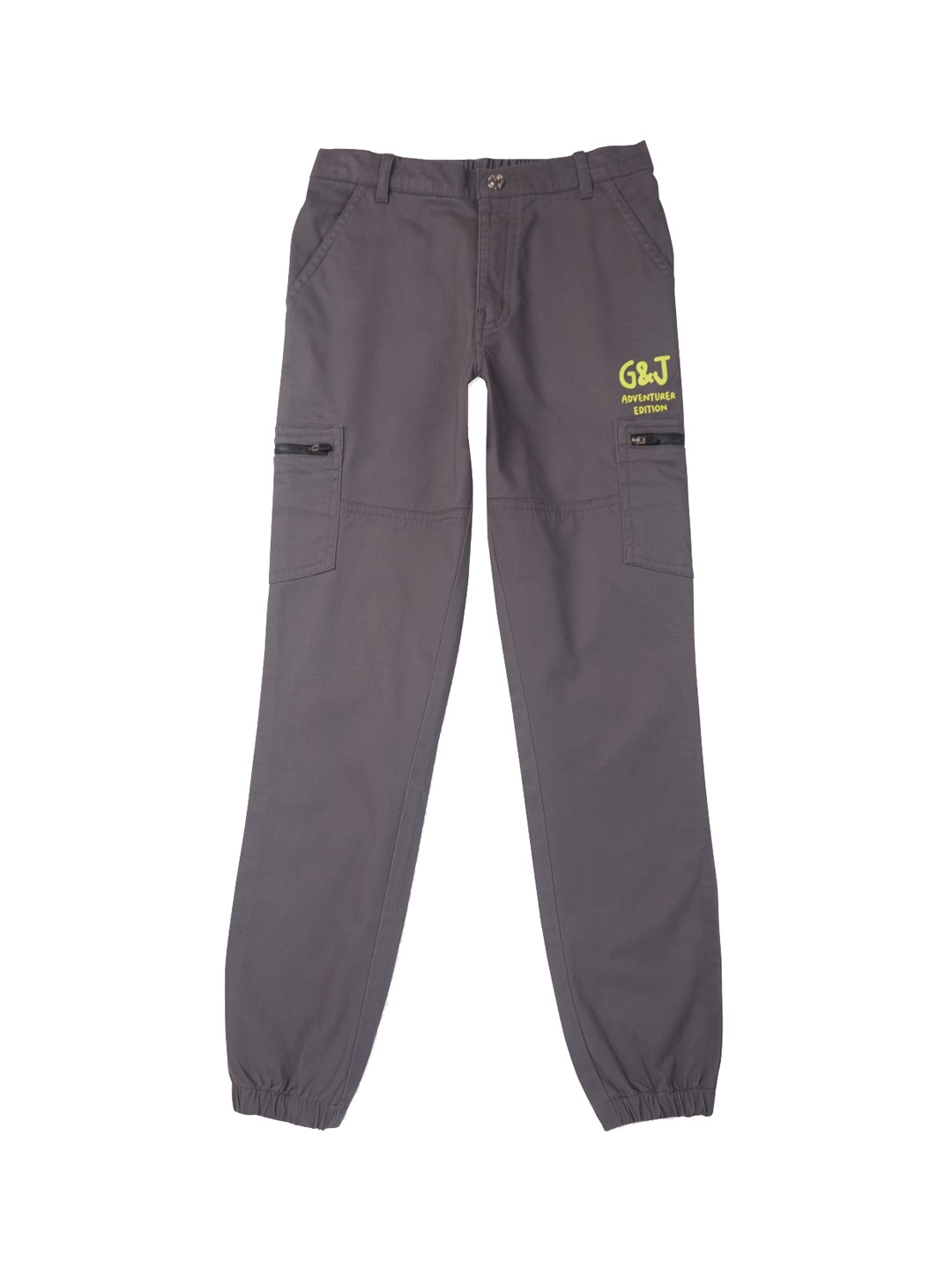 

Gini and Jony Boys Mid-Rise Cotton Joggers, Grey