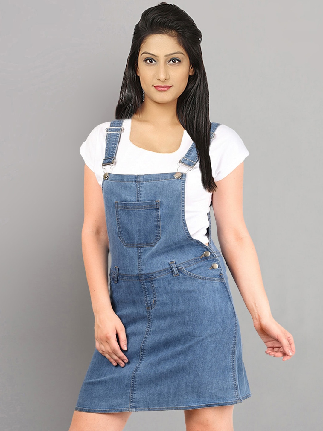 

urSense Cotton Denim Dungaree, Blue