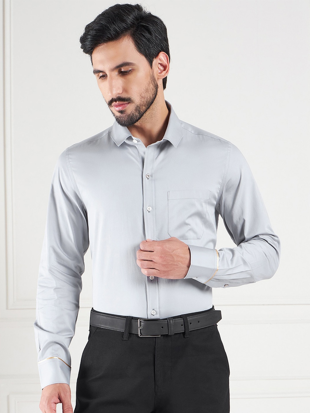 

LOUIS STITCH Comfort Cotton Formal Shirt, Grey