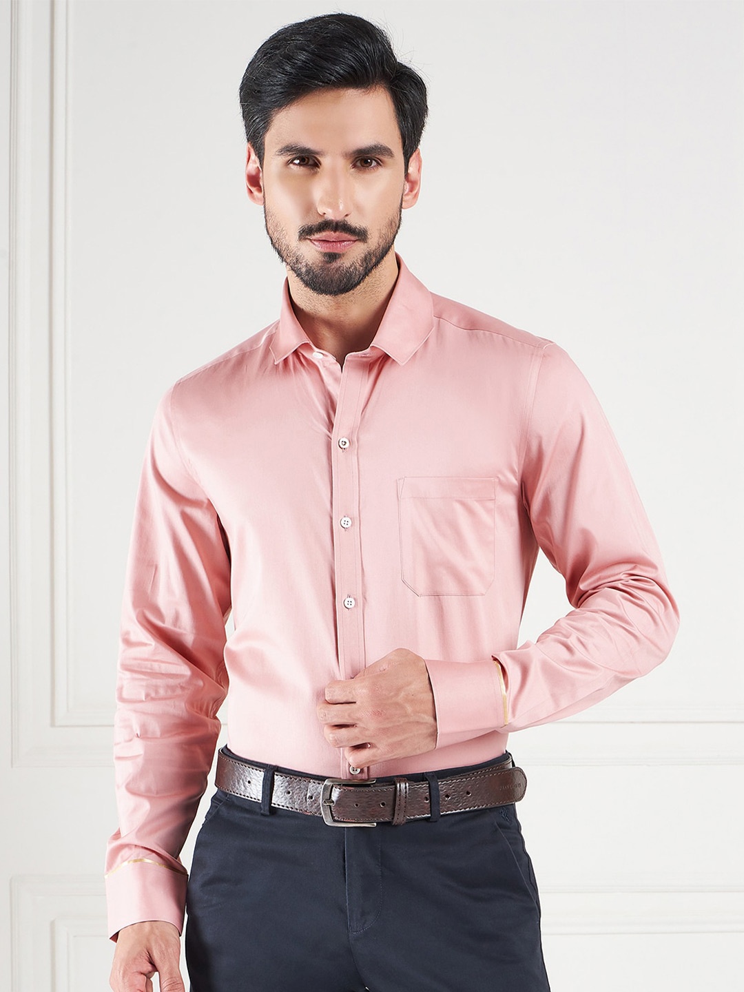 LOUIS STITCH Comfort Cotton Formal Shirt, Pink