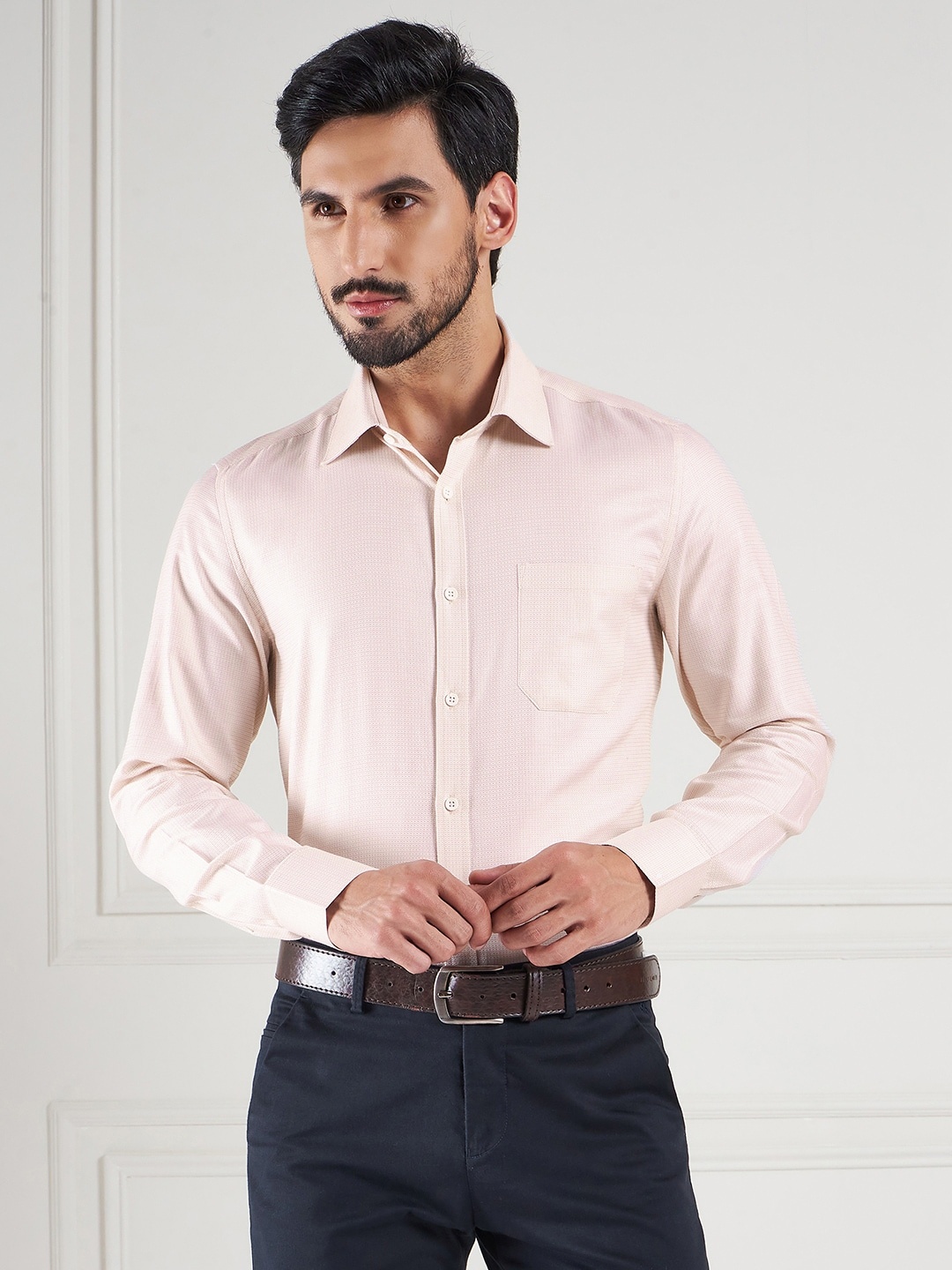 

LOUIS STITCH Comfort Cotton Formal Shirt, Cream
