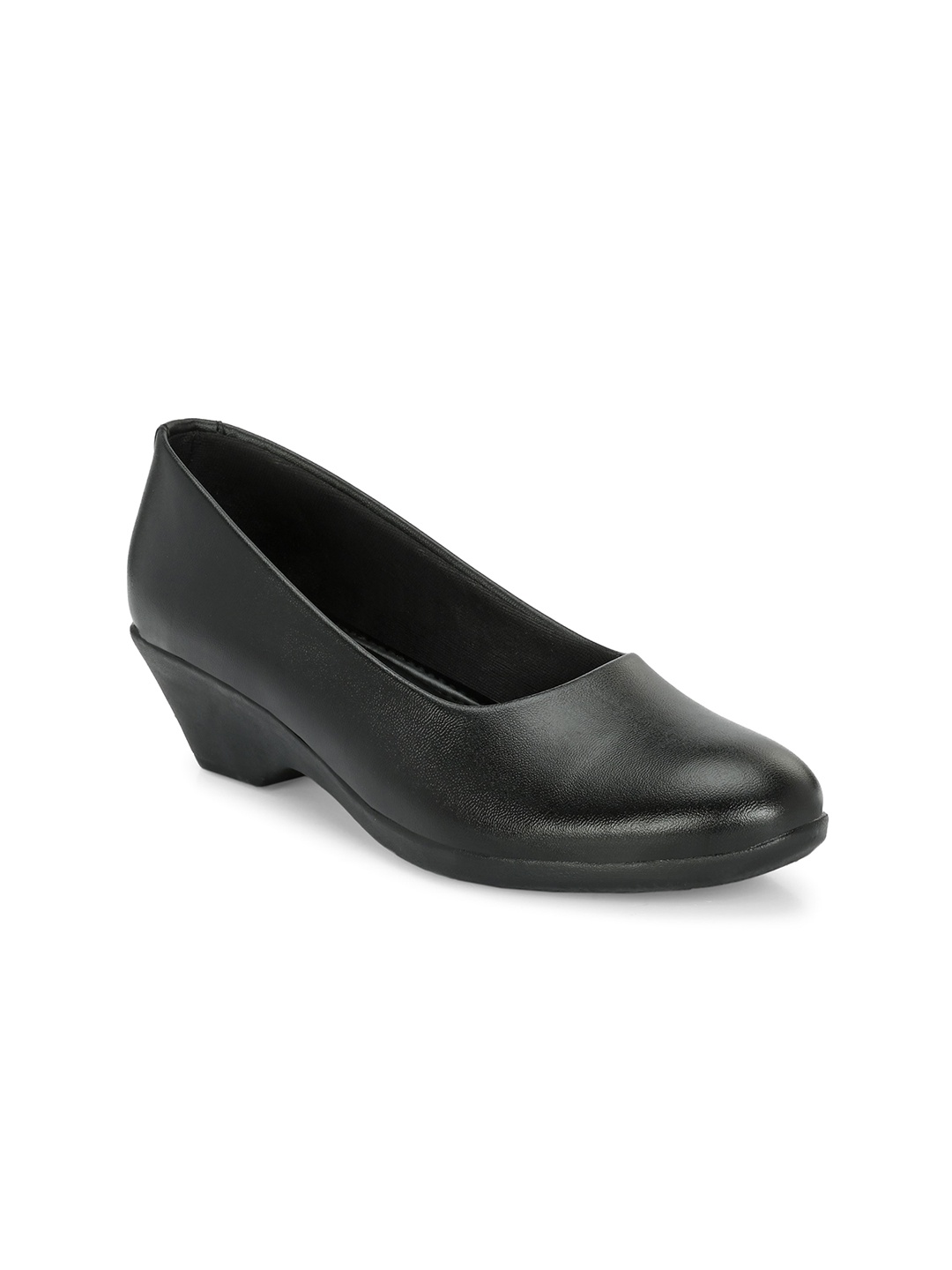 

Eego Italy Round Toe Work Wedge Pumps, Black