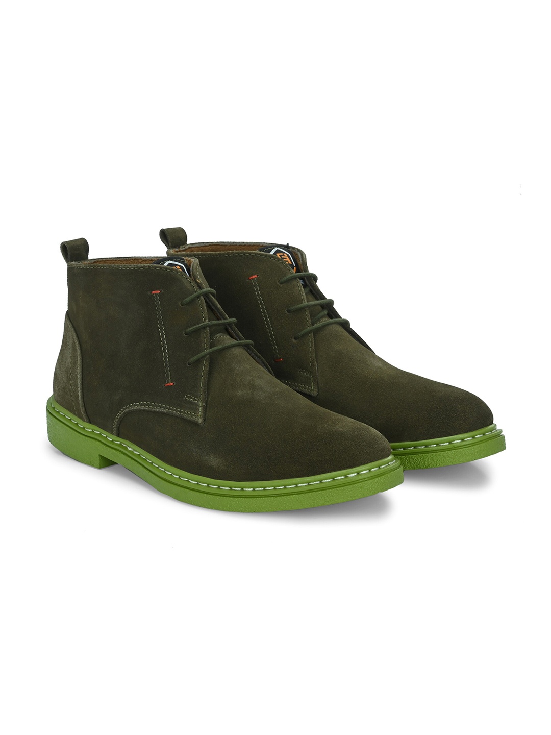 

Eego Italy Men Mid Top Desert Boots, Olive