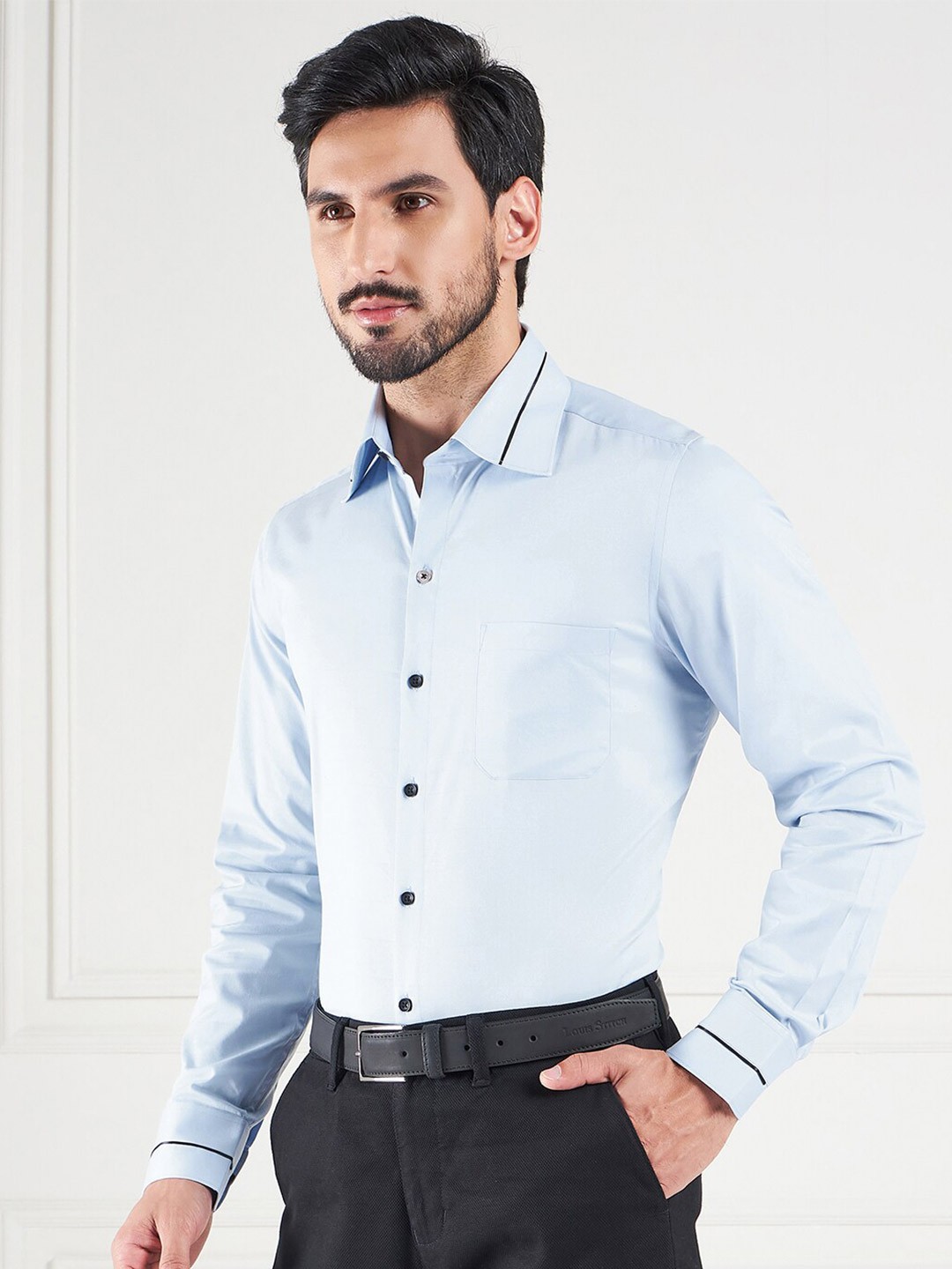 

LOUIS STITCH Comfort Cotton Formal Shirt, Blue