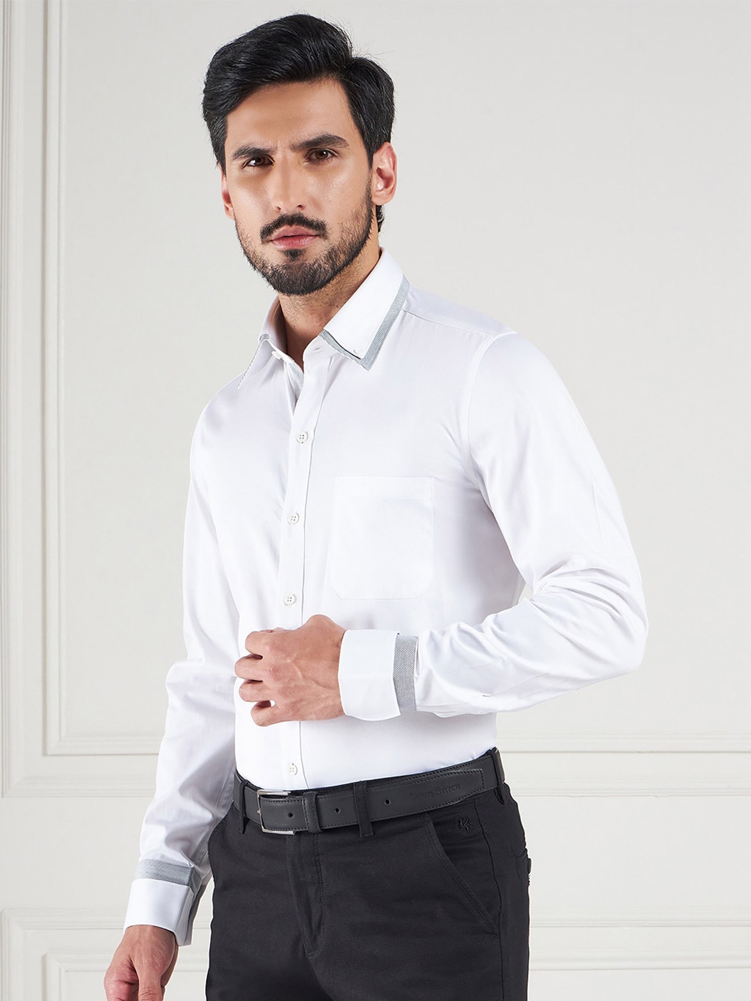 

LOUIS STITCH Cotton Comfort Opaque Formal Shirt, White