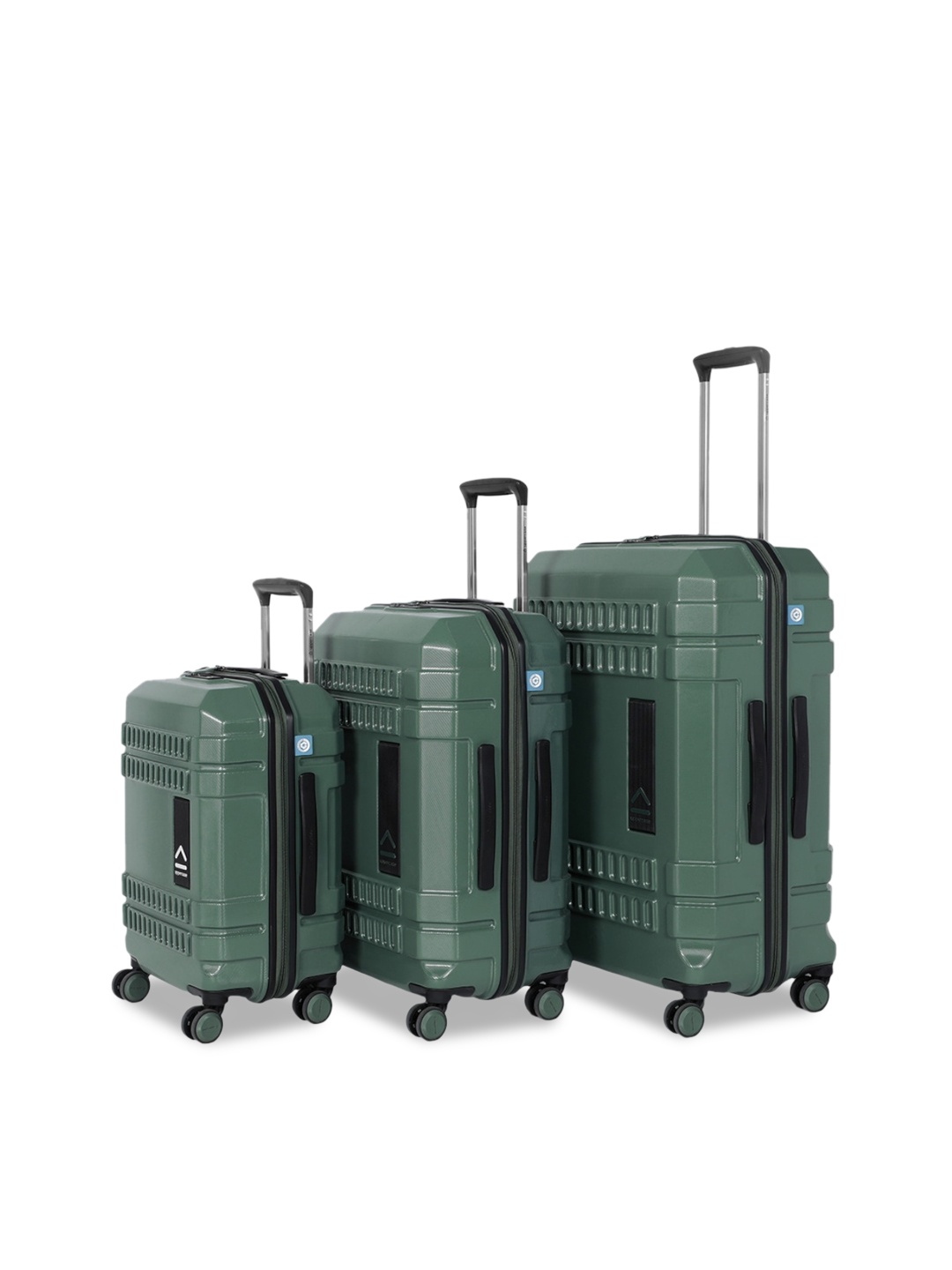 

uppercase Set Of 2 Hard Luggage Trolley Bags, Green