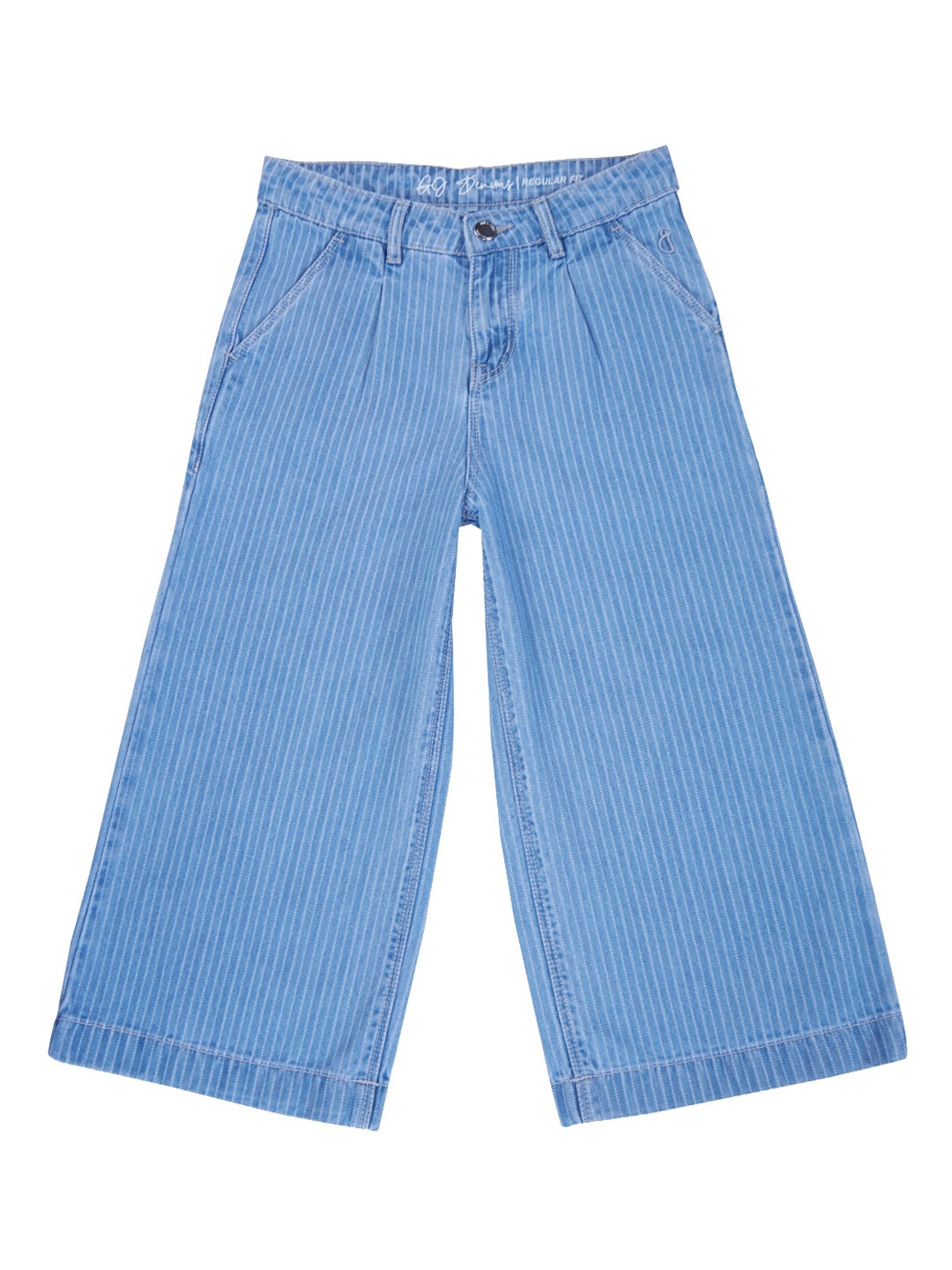 

Gini and Jony Girls Flared Mid-Rise Cotton Clean Look Jeans, Blue