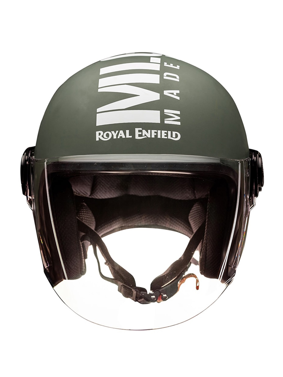 

Royal Enfield Graphic Printed Lightweight Open Face MLG Helmet, Green
