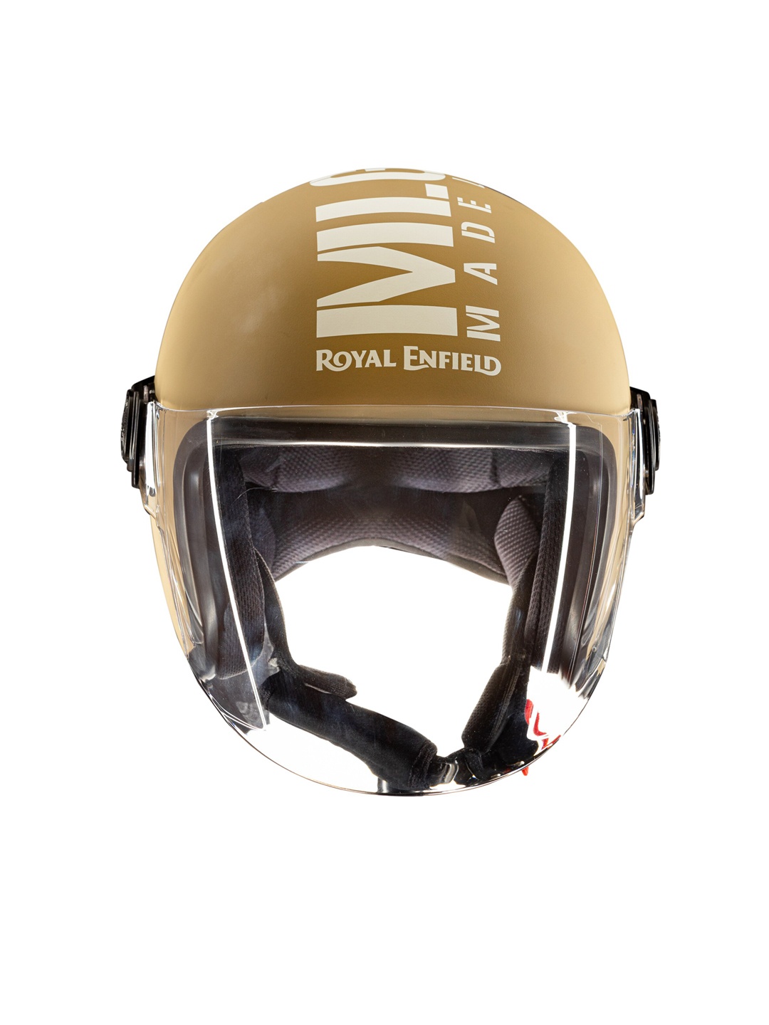 

Royal Enfield Open Face MLG Helmet with Clear Visor, Brown