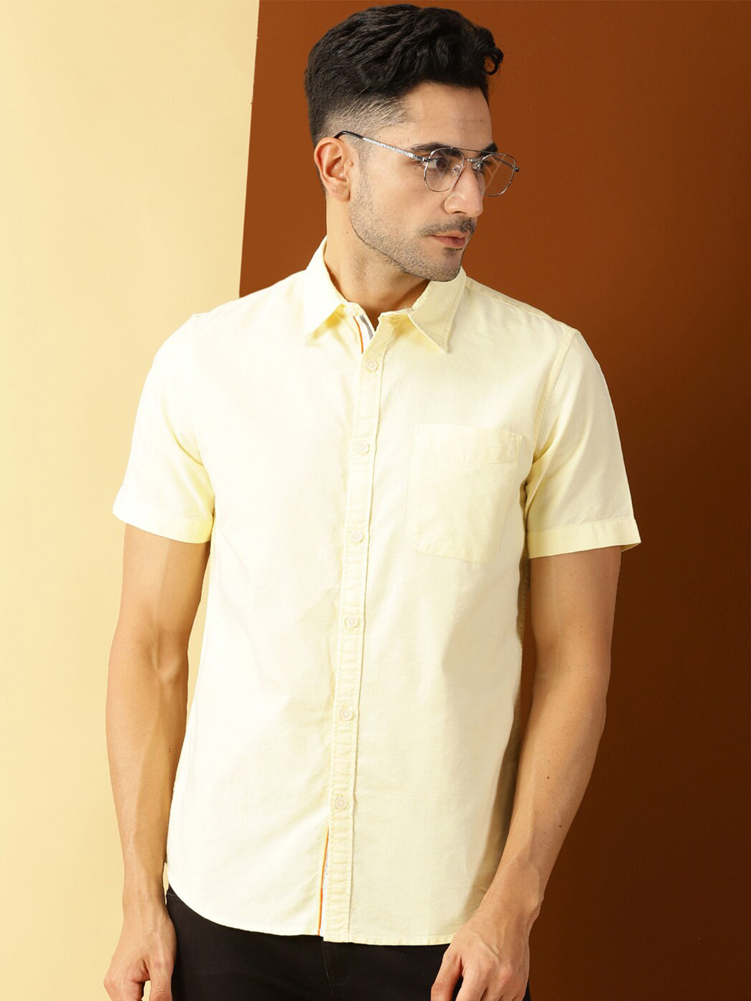 

Thomas Scott Classic Slim Fit Pure Cotton Casual Shirt, Yellow