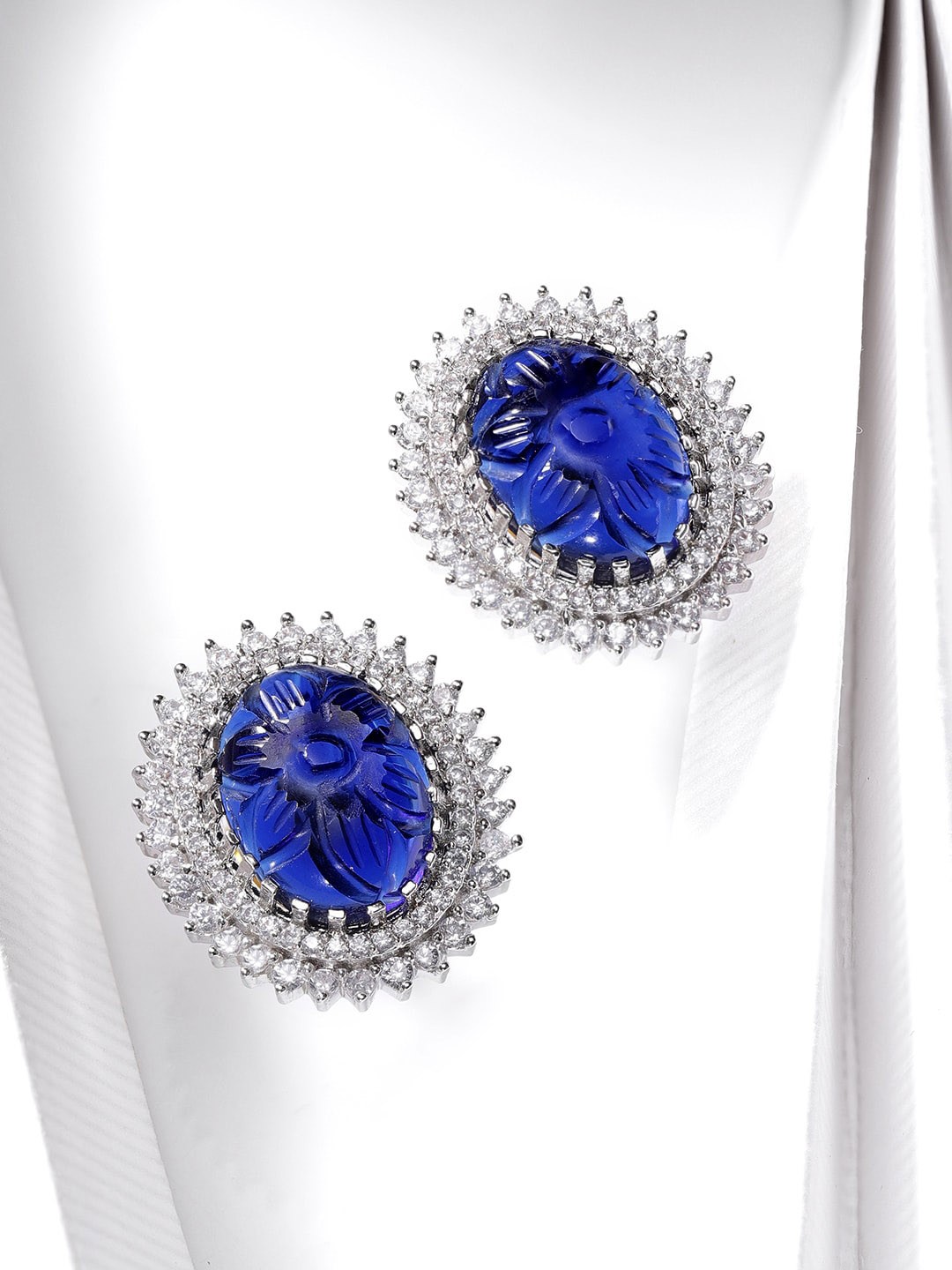 

Rubans Silver-Plated Geometric Studs Earrings