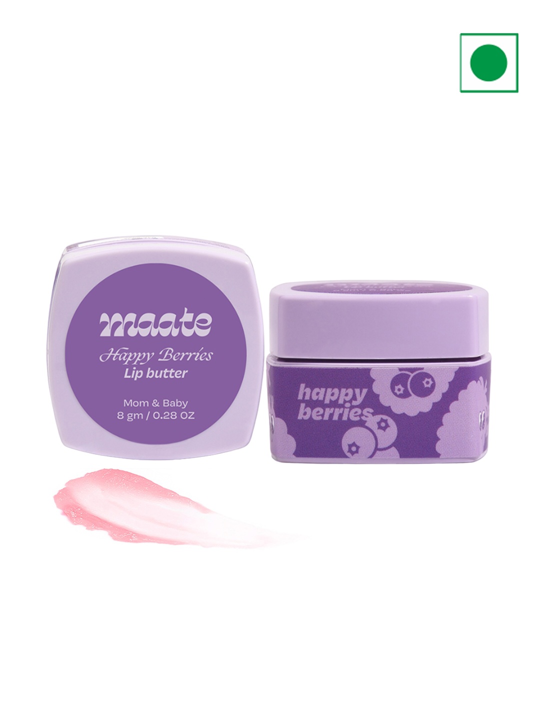 

MAATE Happy Berries Lip Butter Combo For Baby & Mother - 8g Each, Beige