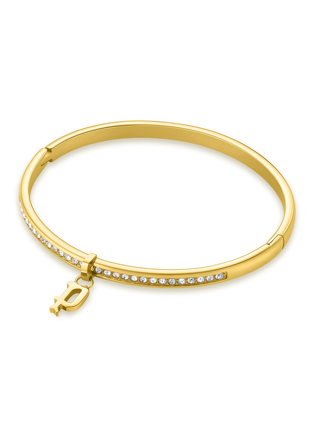 

Police Women Gold Plated Stainless Steel Kada Bracelet