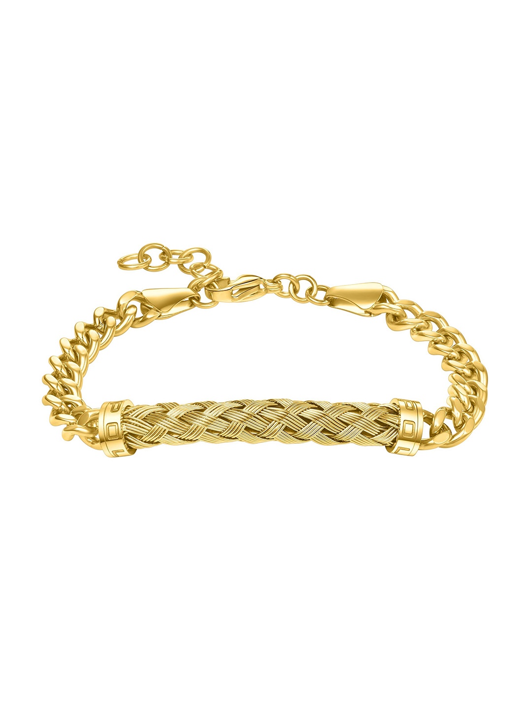 

Police Men Gold Plated Stainless Steel Wraparound Bracelet