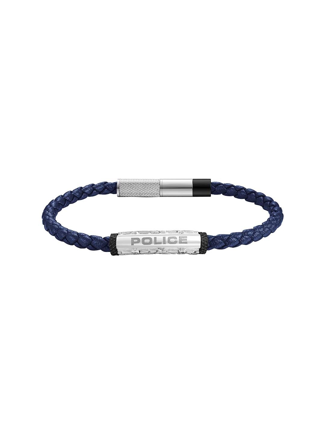 

Police Men Stainless Steel Wraparound Bracelet, Blue