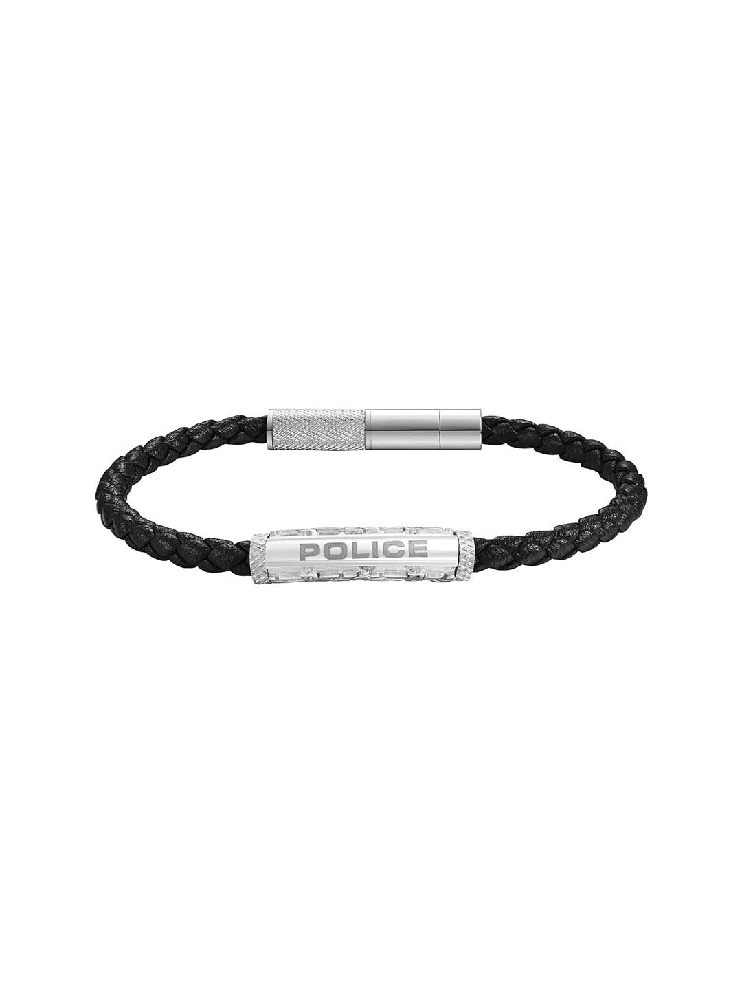 

Police Men Stainless Steel Wraparound Bracelet, Black