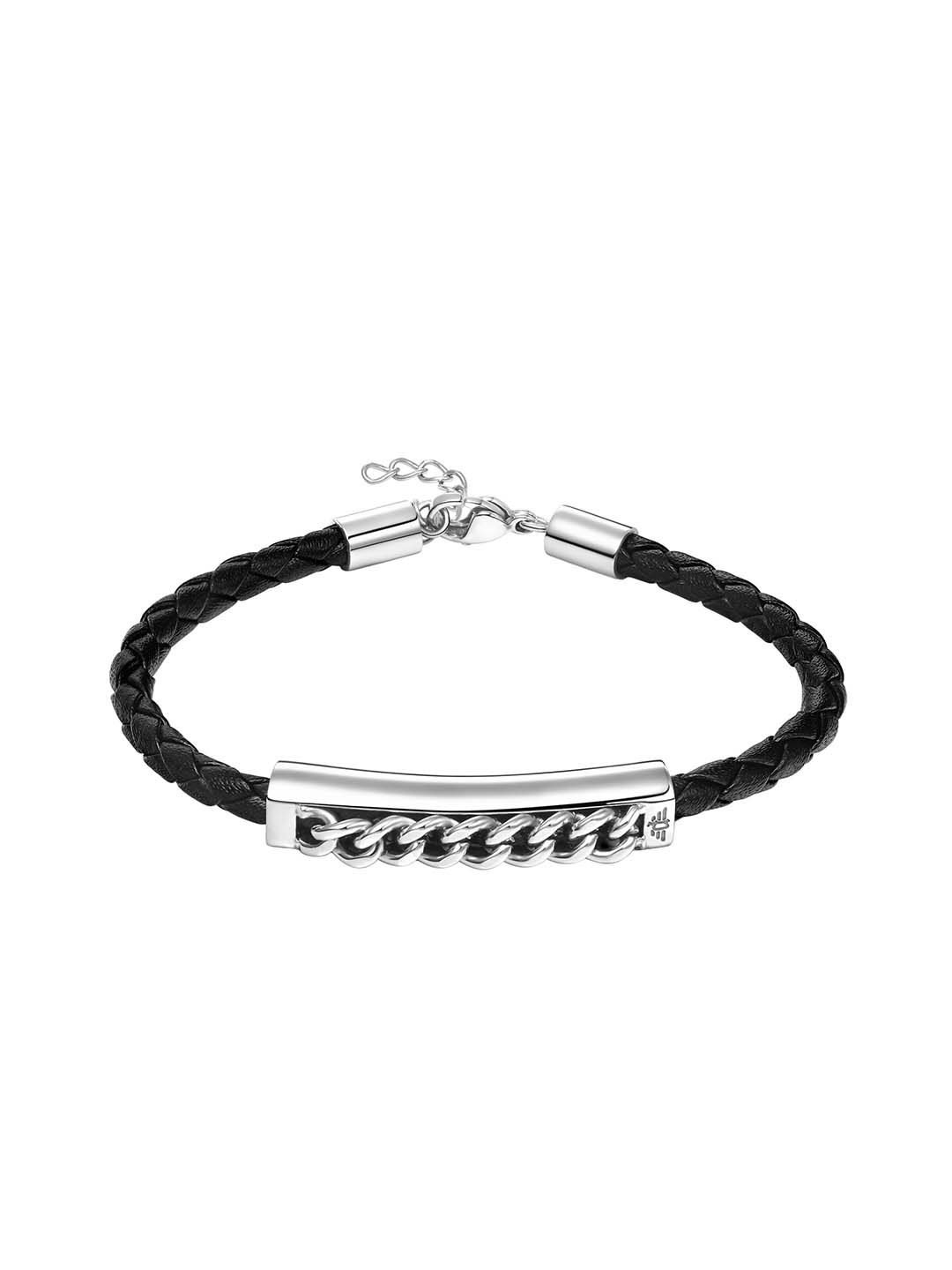 

Police Men Stainless Steel Wraparound Bracelet, Black