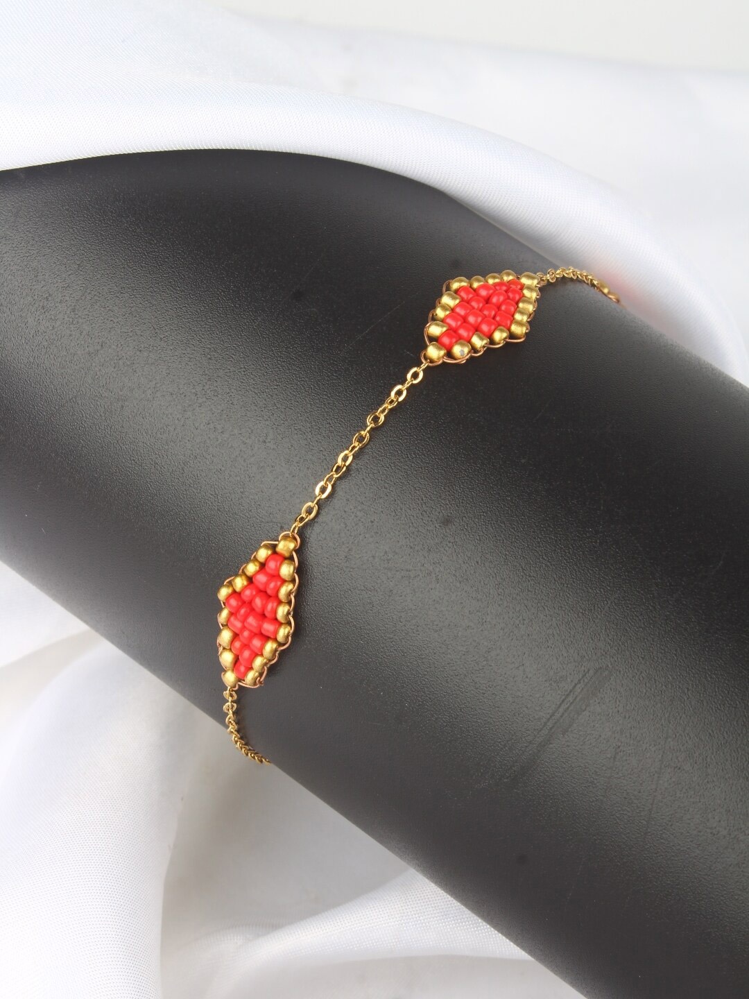 

Stylecast X KPOP Gold Plated Beaded Charm Bracelet