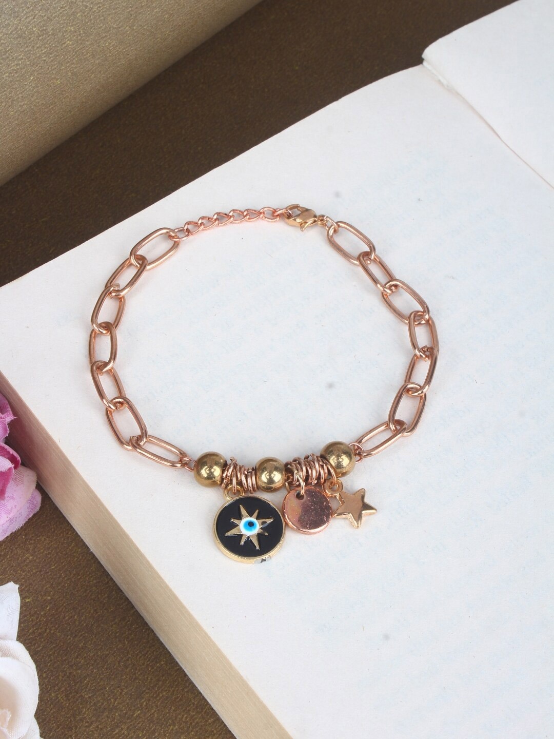 

Stylecast X KPOP Gold-Plated Enamelled Charm Bracelet