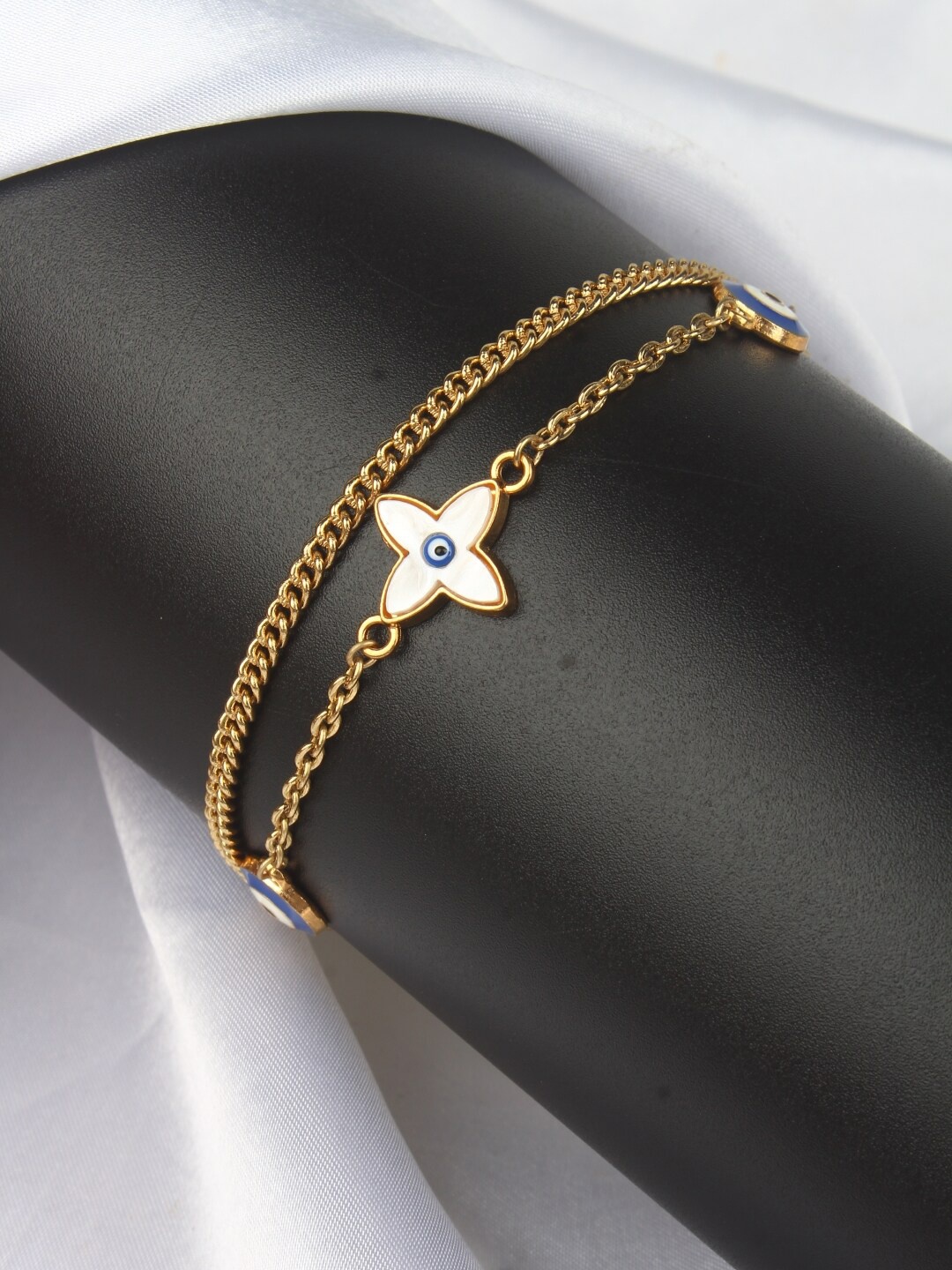 

Stylecast X KPOP Brass Gold-Plated Enamelled Charm Bracelet