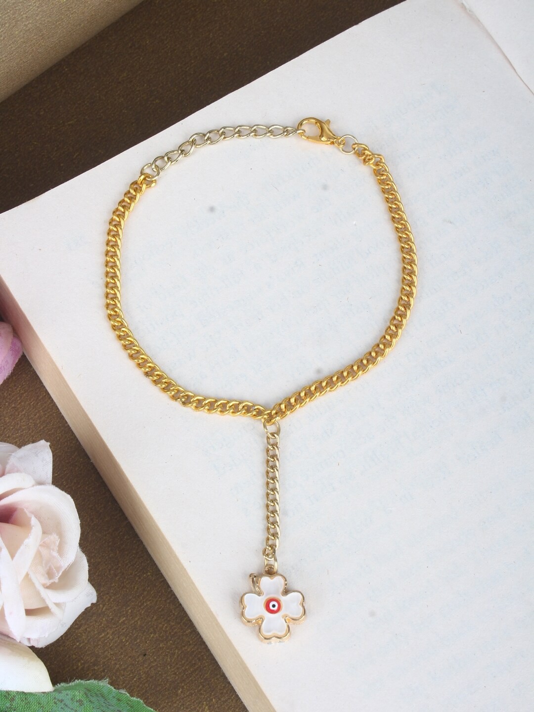 

Stylecast X KPOP Gold Plated Enamelled Charm Bracelet