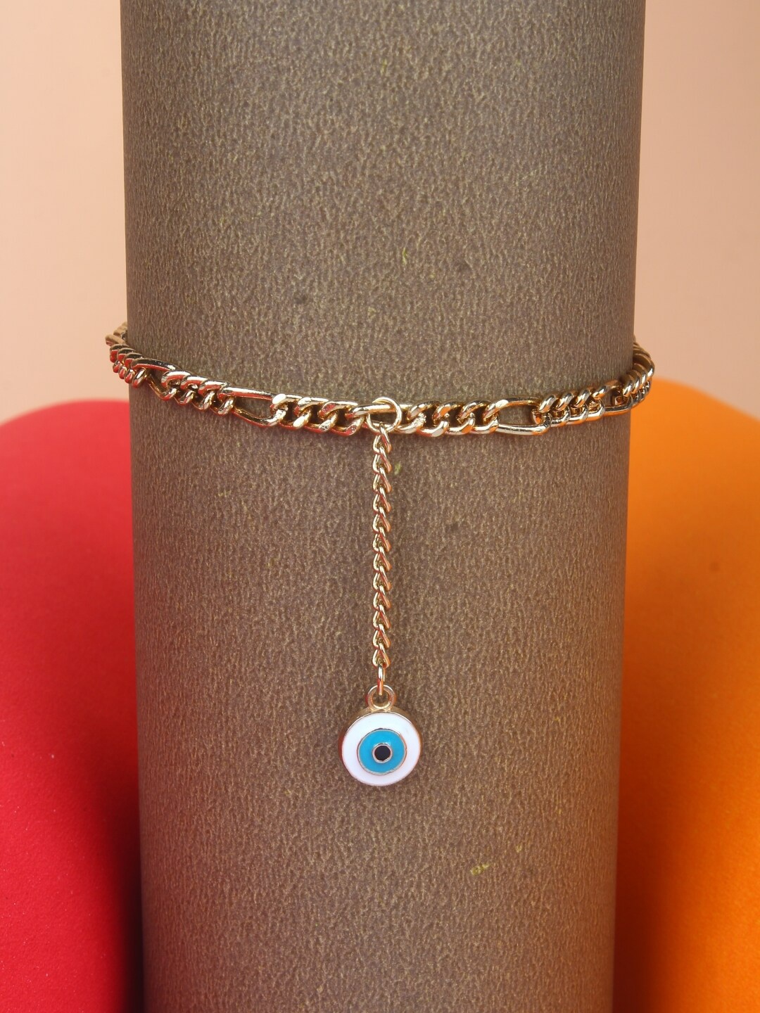 

Stylecast X KPOP Gold-Toned & Blue Gold-Plated Charm Bracelet