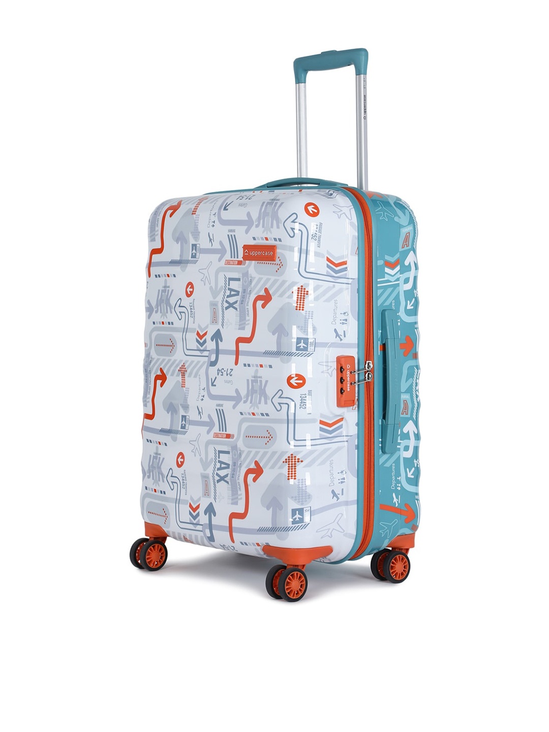 

uppercase Hard-Sided Medium Trolley Suitcase, Teal