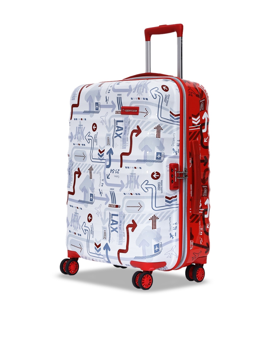 

uppercase Hard-Sided Medium Trolley Suitcase, Red