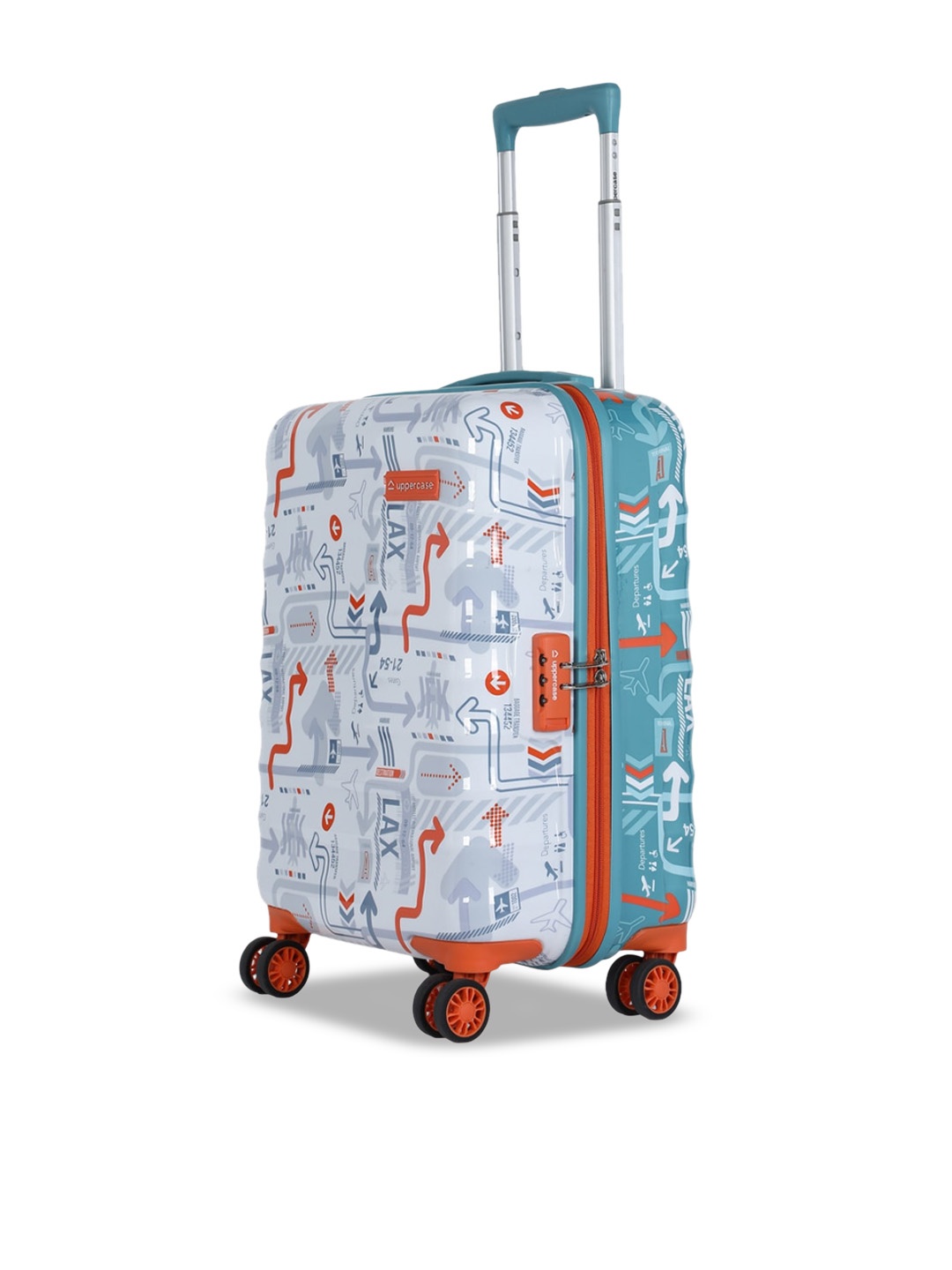 

uppercase Hard-Sided Small Trolley Suitcase 10 Kg, Teal