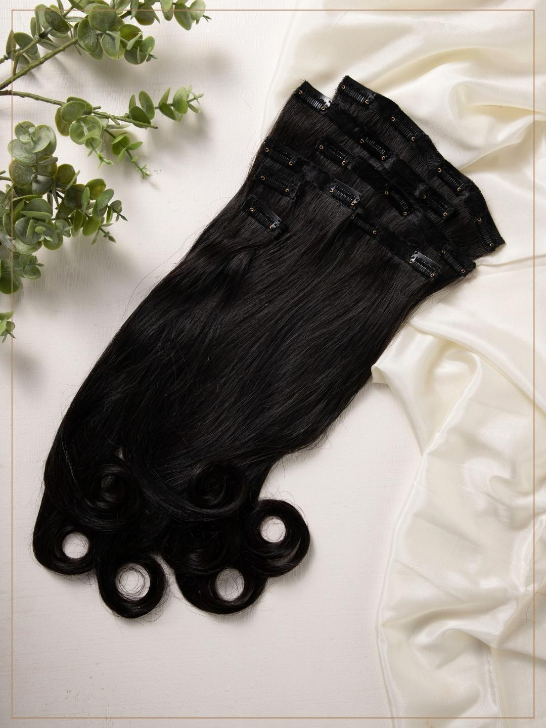 

HAIR ORIGINALS 7-Pcs Clip In Hair Extension Set - Natural Black 16