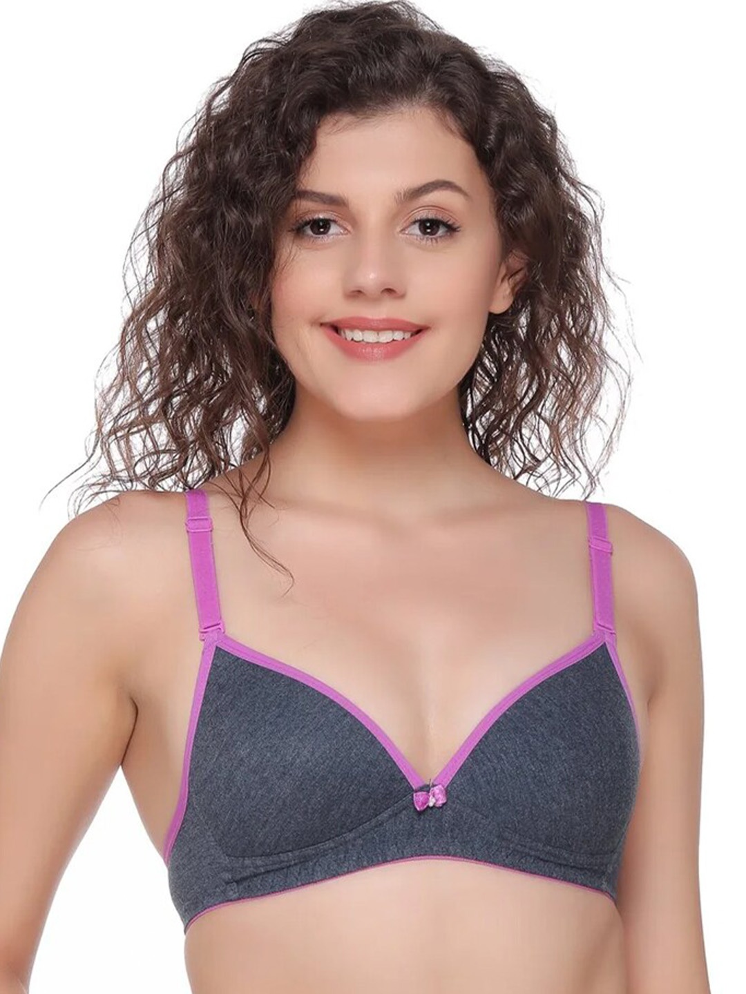 

SONA T-shirt Bra Medium Coverage Non-Wired Non Padded All Day Comfort, Grey