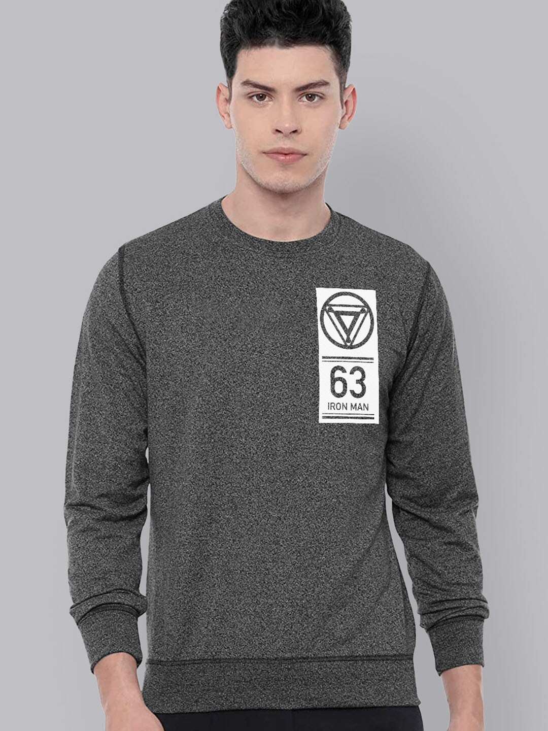 

Free Authority Iron Man Printed Pullover, Grey