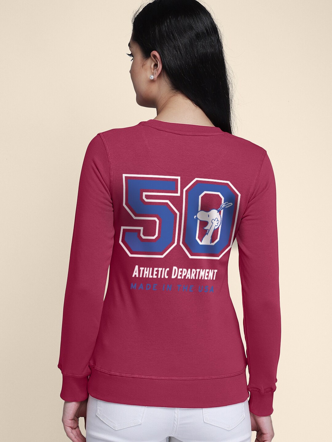 

Free Authority Typography Printed Hooded Pullover, Red