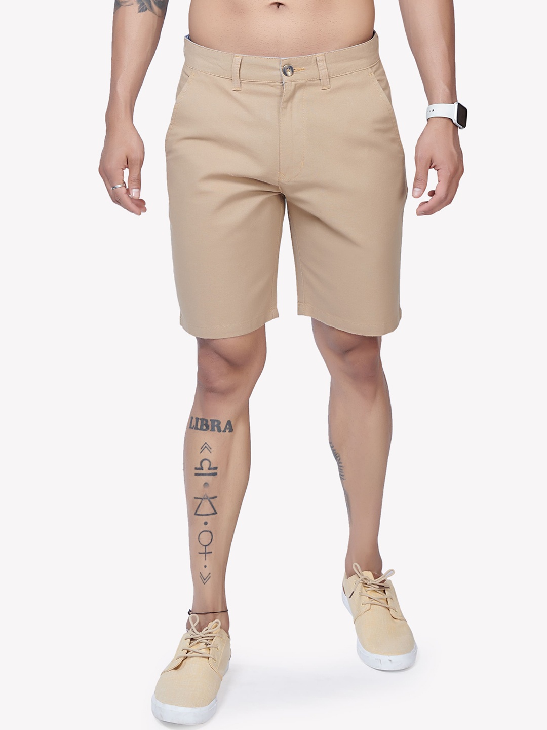

VASTRADO Cotton Chino Shorts, Khaki
