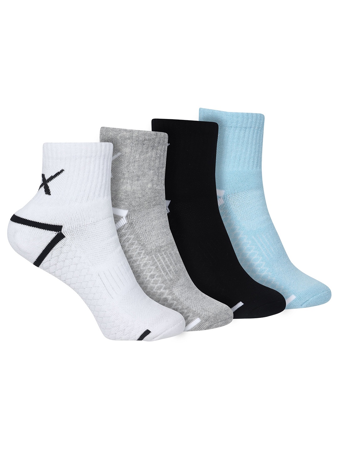 

HRX by Hrithik Roshan Set of 4 Above Ankle Terry Socks, Blue