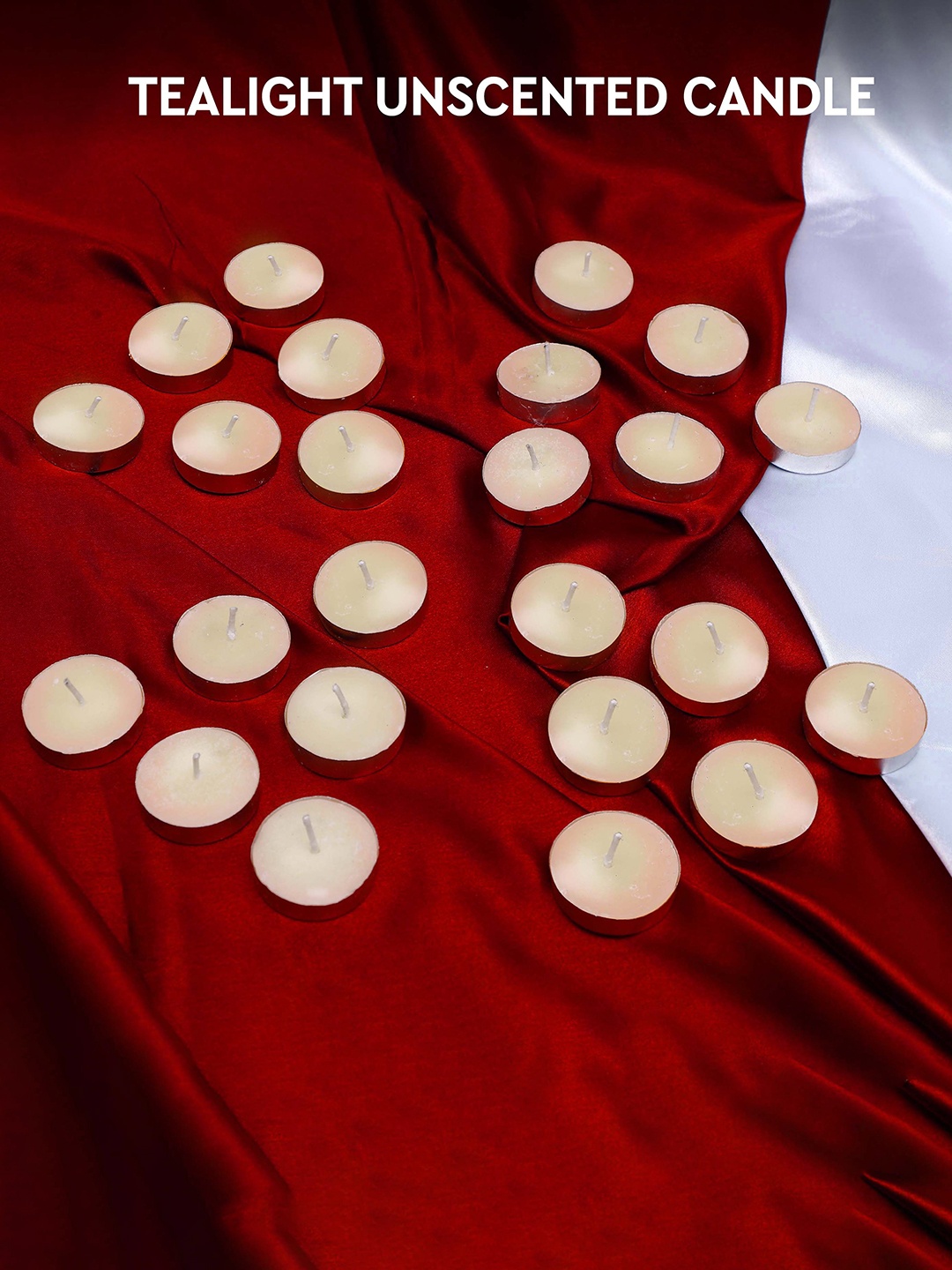 

Aromahpure White 50 Pieces Unscented Tealight Candles