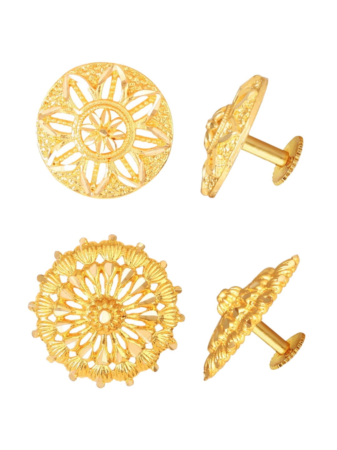 

Vighnaharta Gold-Plated Floral Studs Earrings