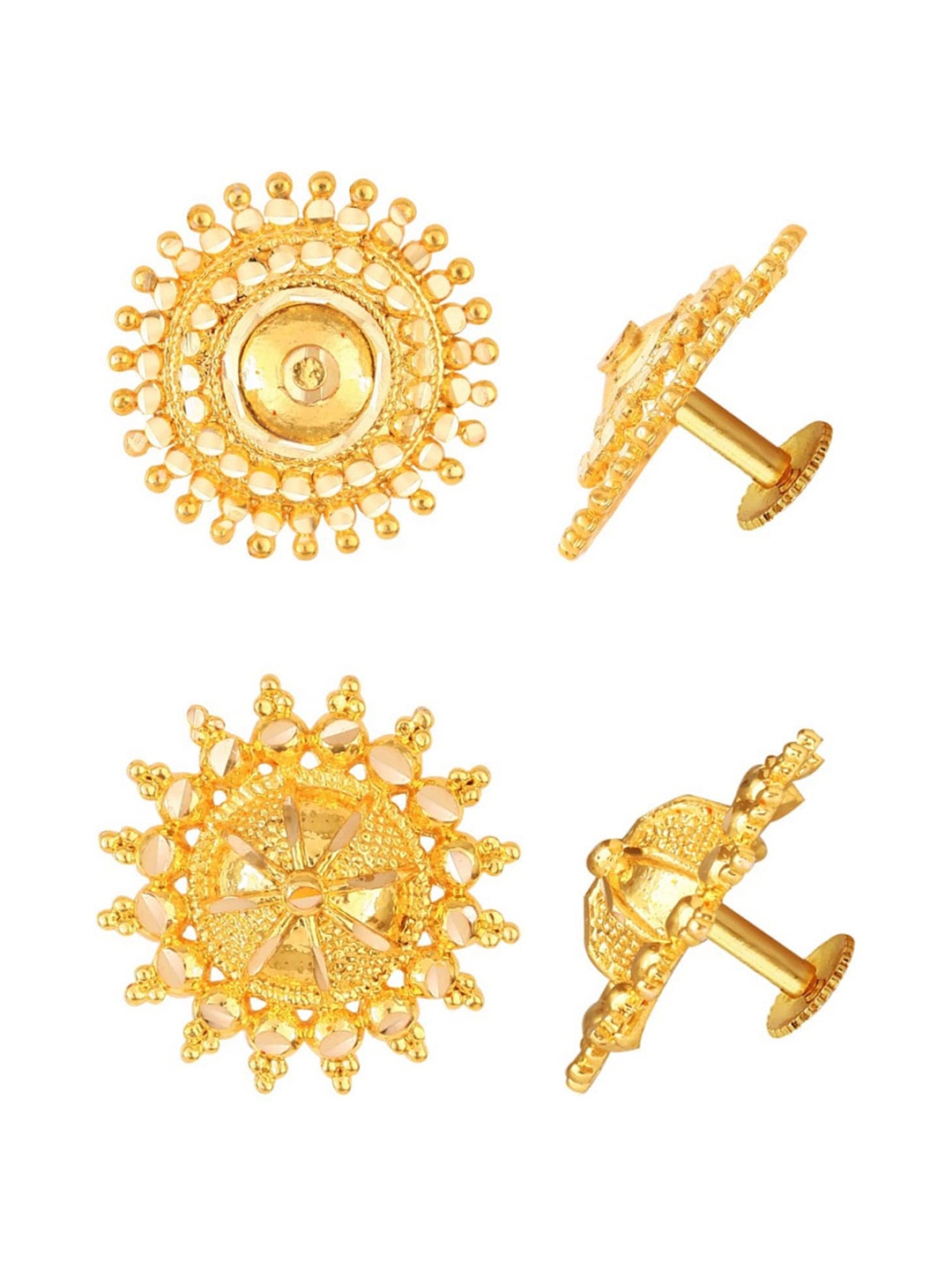

Vighnaharta Pack of 2 Gold Plated Studs Earrings