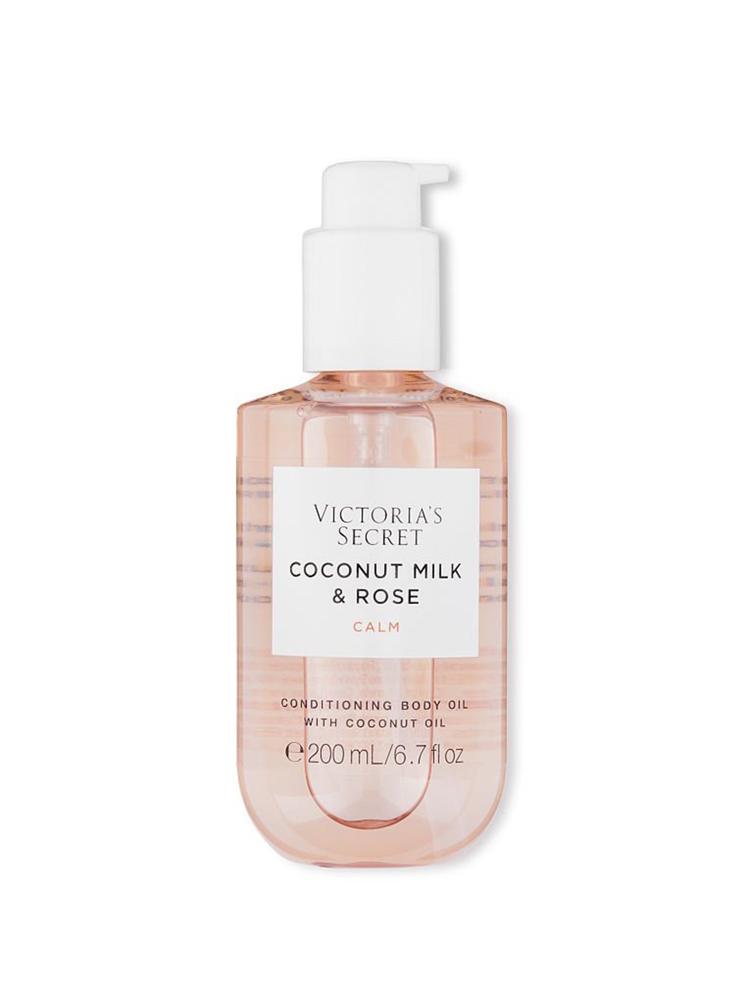 

Victoria's Secret Coconut Milk & Rose Calm Conditioning Body Oil - 200 ml, Pink