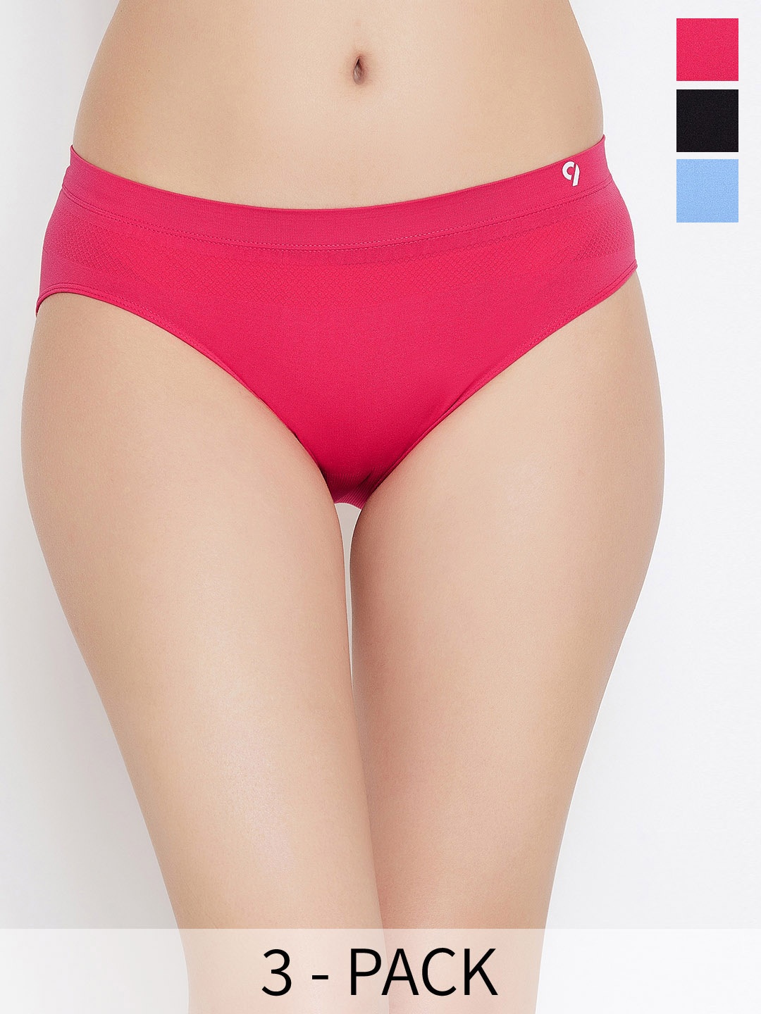

C9 AIRWEAR Pack Of 3 Seamless 4-Way Stretch Mid-Rise Hipster Briefs, Pink