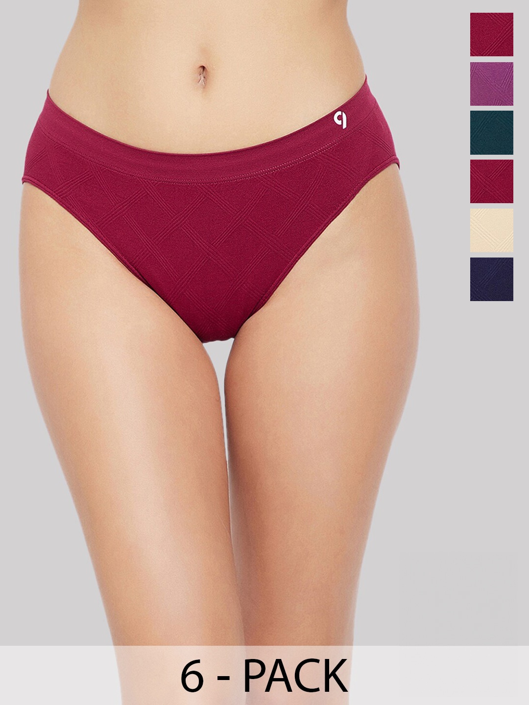 

C9 AIRWEAR Pack Of 6 Seamless 4-Way Stretch Mid-Rise Hipster Briefs, Purple