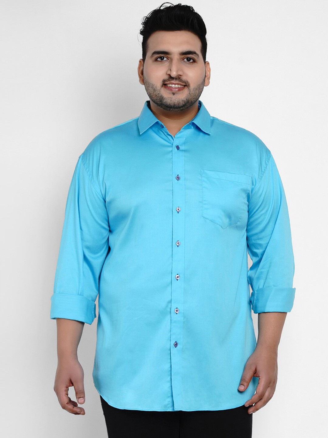 

Santonio Plus Size Classic Shirt, Blue